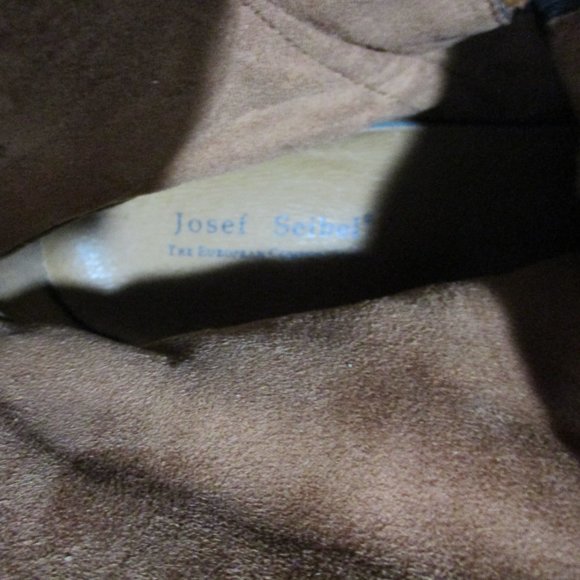 JOSEF SEIBEL Leather Booties Ankle Boots Shoes Buckle Stud CHARCOAL Boho Hipster - Picture 7 of 9